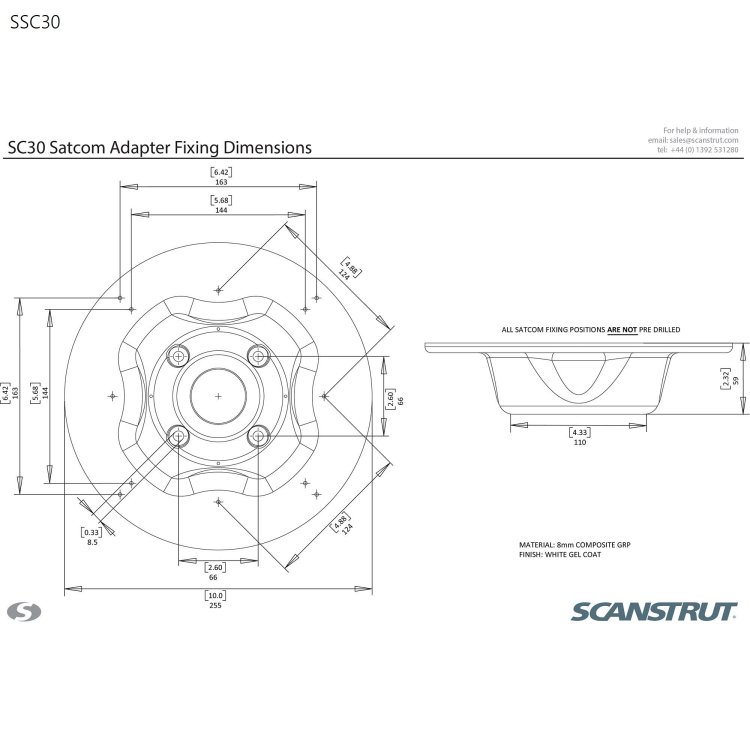 Scanstrut Satcom Antenna Mounts