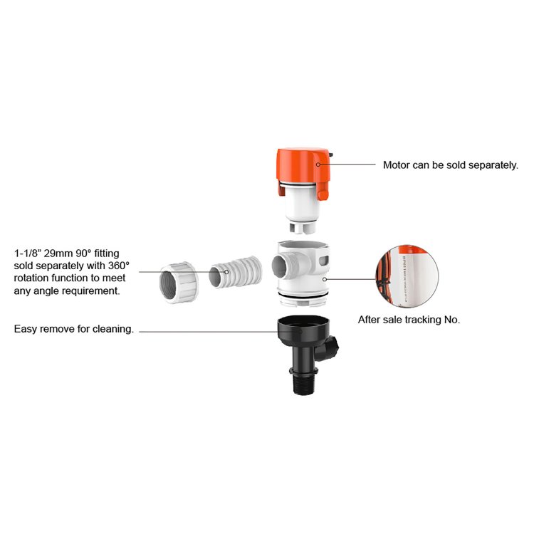 Seaflo Livewell/Baitwell Pump 12V   800 GPH / 3028 LPH