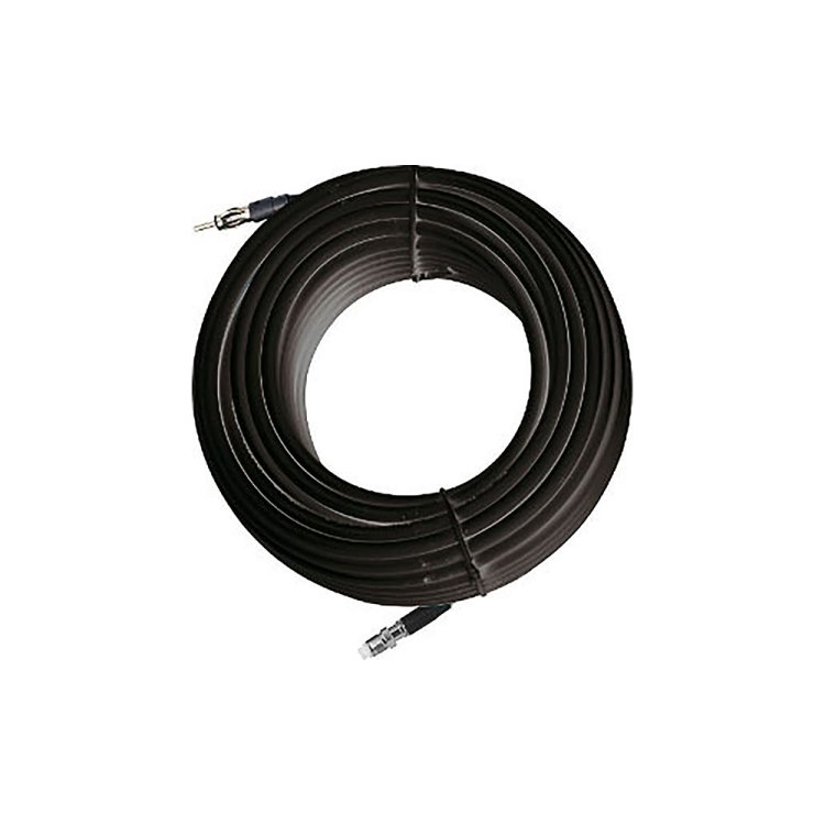 Rg62 Low Loss Steel Coaxial Cable - 93 Ohm - 25M (82') - Roll - Black - Pre-Installed Fme Con