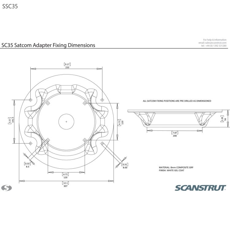Scanstrut Satcom Antenna Mounts