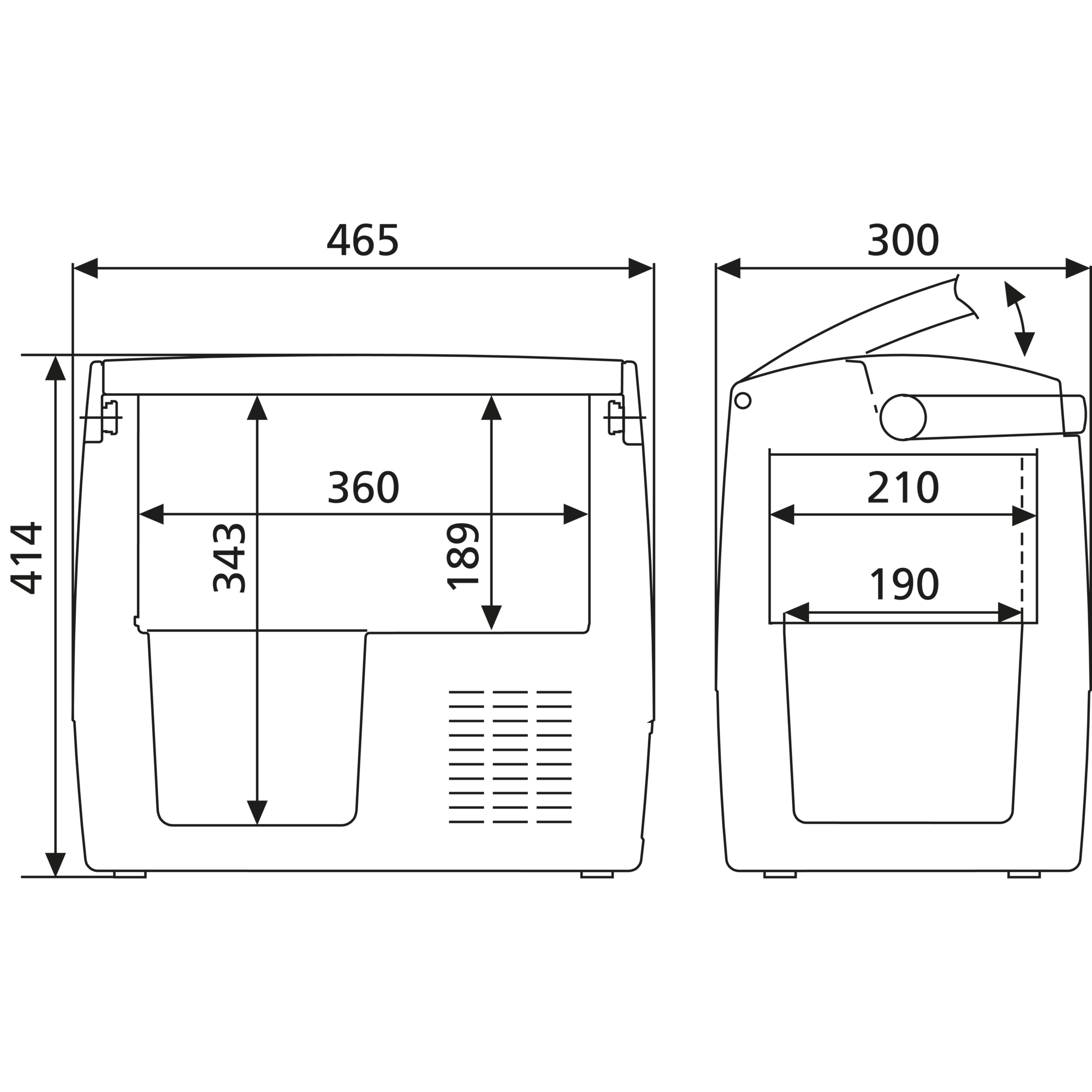 Technical Diagram: Dometic CoolFreeze CDF18 DC 12&24v Technical Diagram: Dometic CoolFreeze CDF18 DC 12&24v
