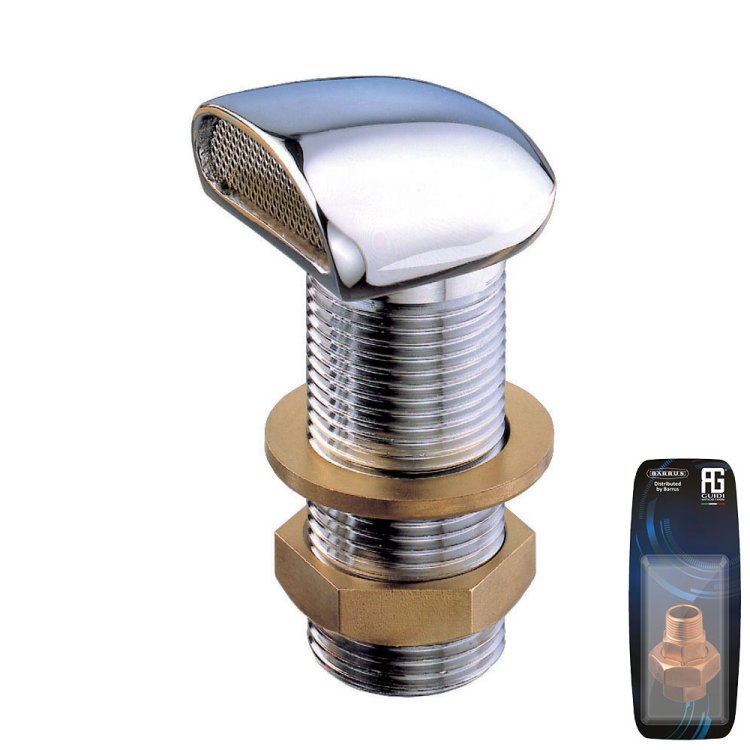 Guidi Chrome-Plated Brass Vent With stainless Steel Fire Net Guidi Chrome-Plated Brass Vent With stainless Steel Fire Net