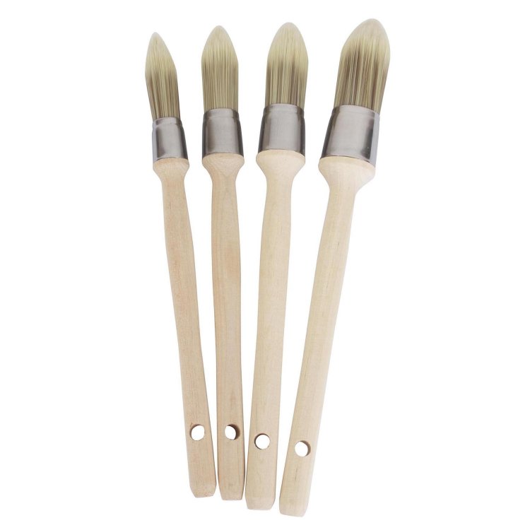 4 Pcs Synthetic Sash Brush Set