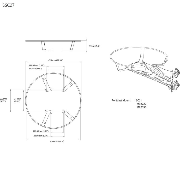 Scanstrut Mast Mounts Scanstrut Mast Mounts