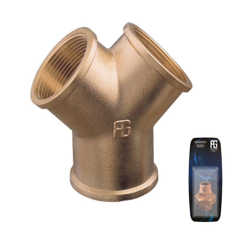 Guidi Brass Y-Shaped Connector 1 in - Retail Pack Guidi Brass Y-Shaped Connector 1 in - Retail Pack