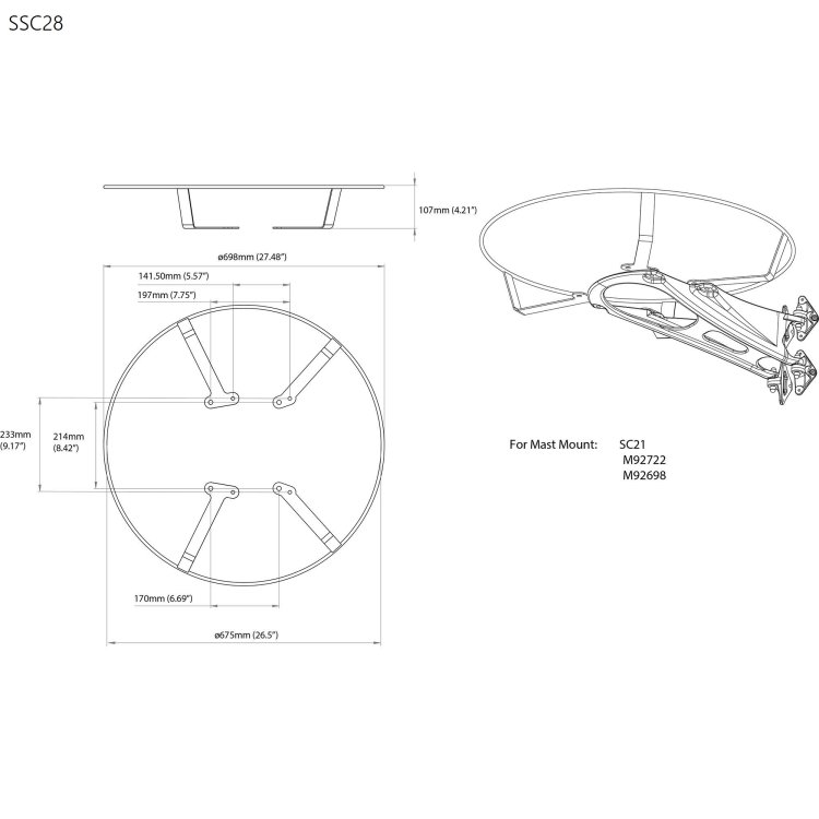 Scanstrut Mast Mounts Scanstrut Mast Mounts