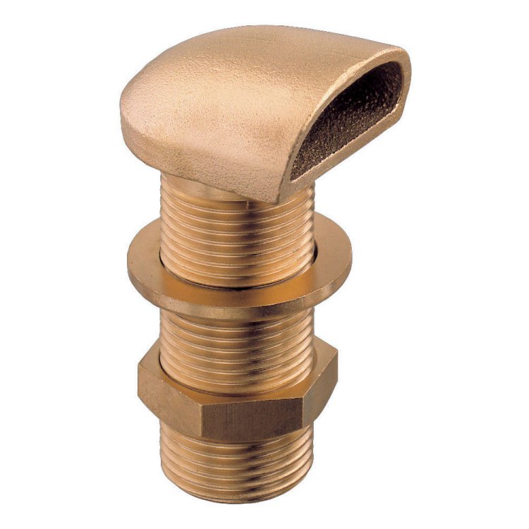 Guidi Polished Brass Shell Scupper Vent in Space in Series - 1 in 1/4 Guidi Polished Brass Shell Scupper Vent in Space in Series - 1 in 1/4