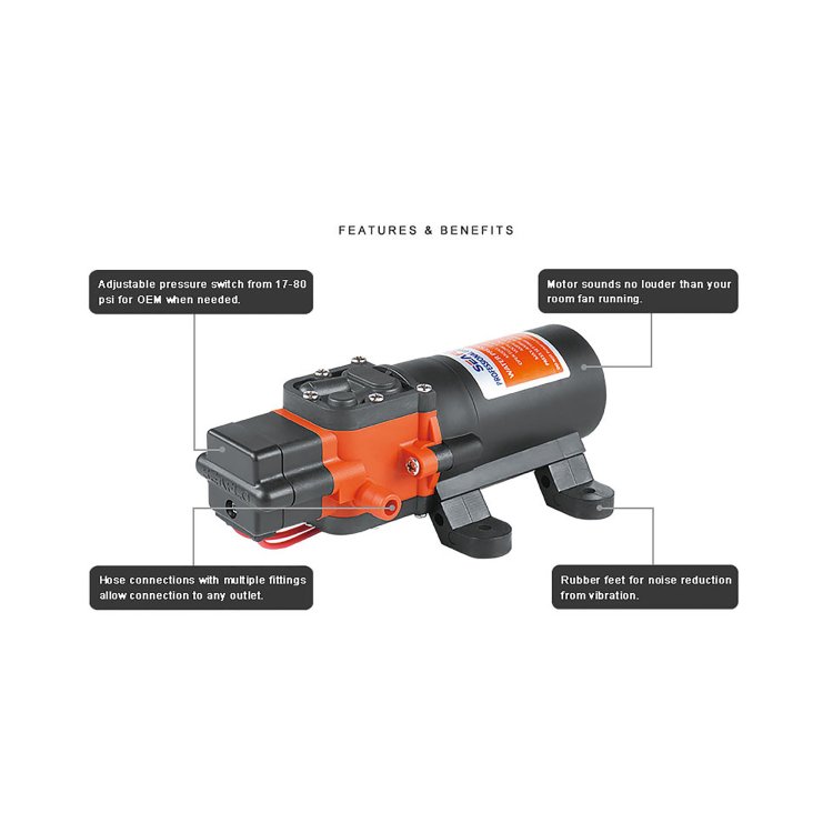 Seaflo Water Pressure Pump - 21 Series   24V   1.0 GPH / 3.8 LPH