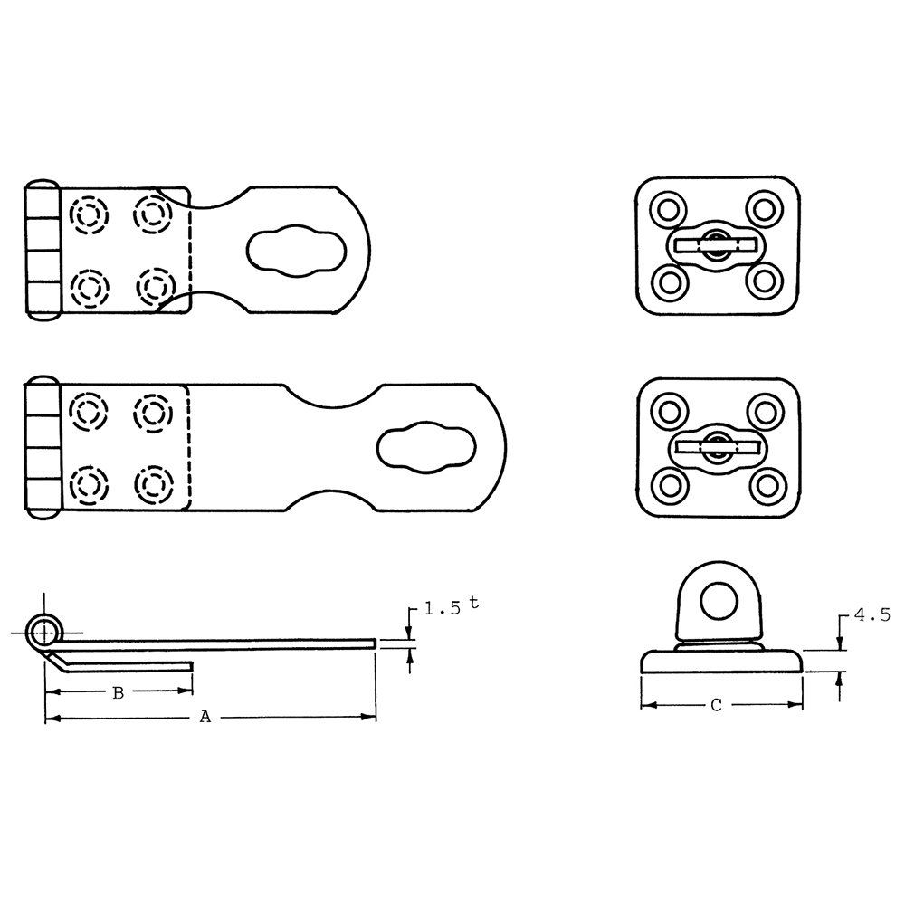 Stainless Steel Hasp & Staple Barrus