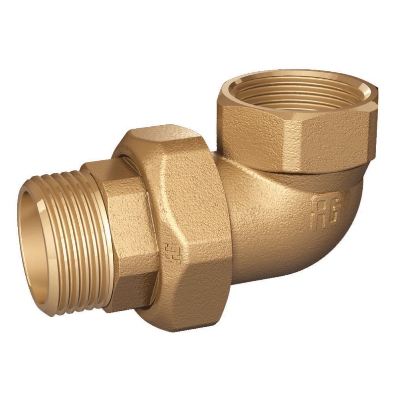 Guidi Brass 90° Union. M-F Tapered Seat and O-Ring 2 in : Barrus