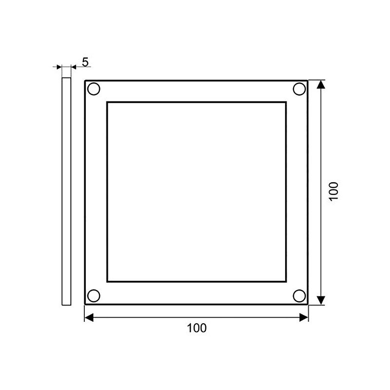 Technical Diagram: Talamex LED Construction Downlight Square 3W Technical Diagram: Talamex LED Construction Downlight Square 3W