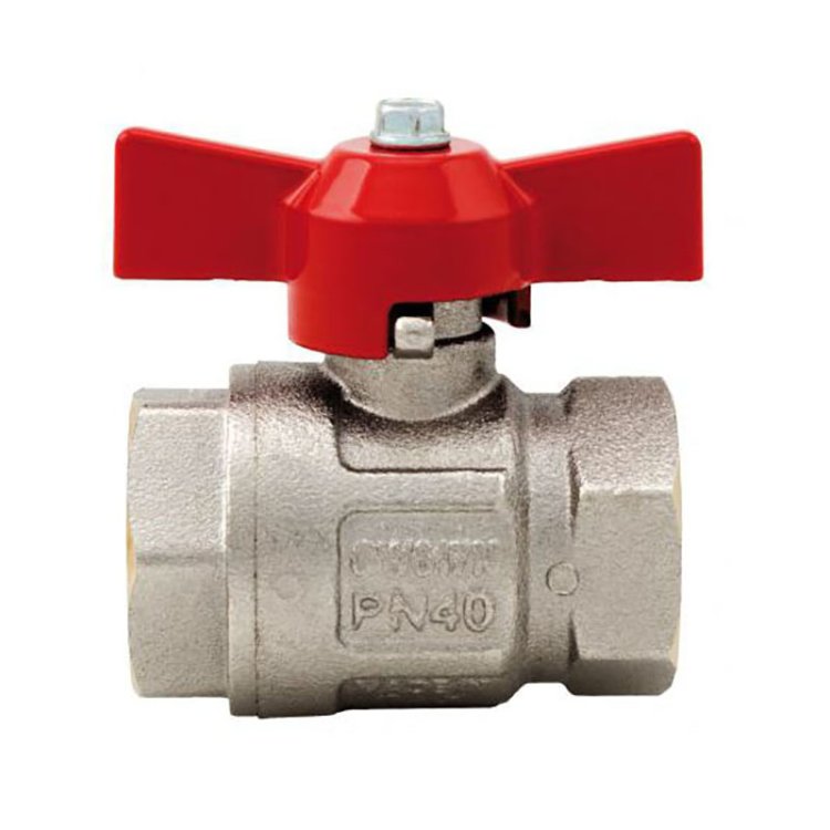 BlueGee Nickel Plated Brass Female/Female Tee Ball Valve 1 1/4 in