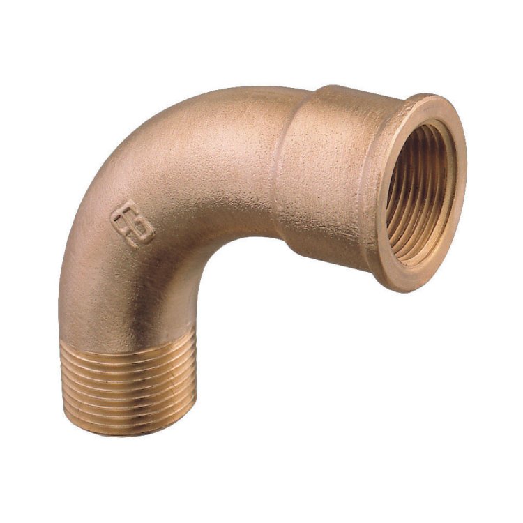 Guidi Brass 90° Bend M-F 2 in Guidi Brass 90° Bend M-F 2 in