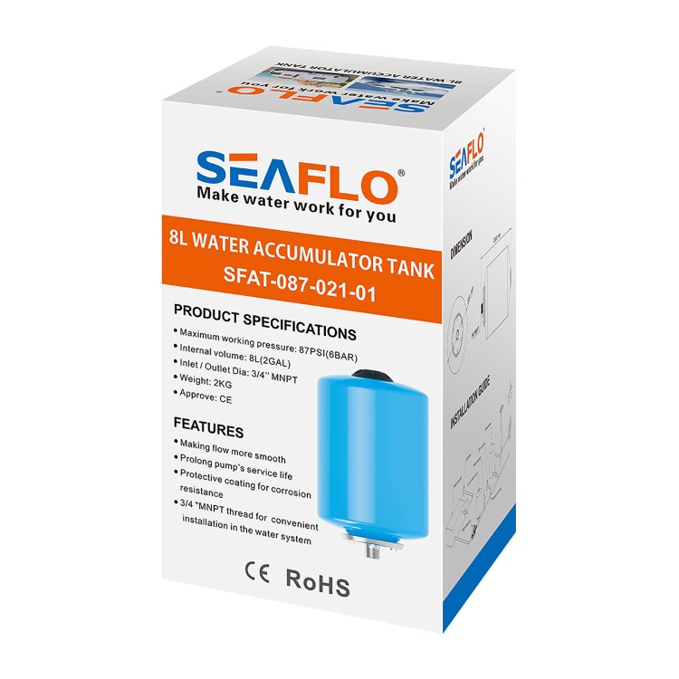 Seaflo Water Accumulator Tank 8 L