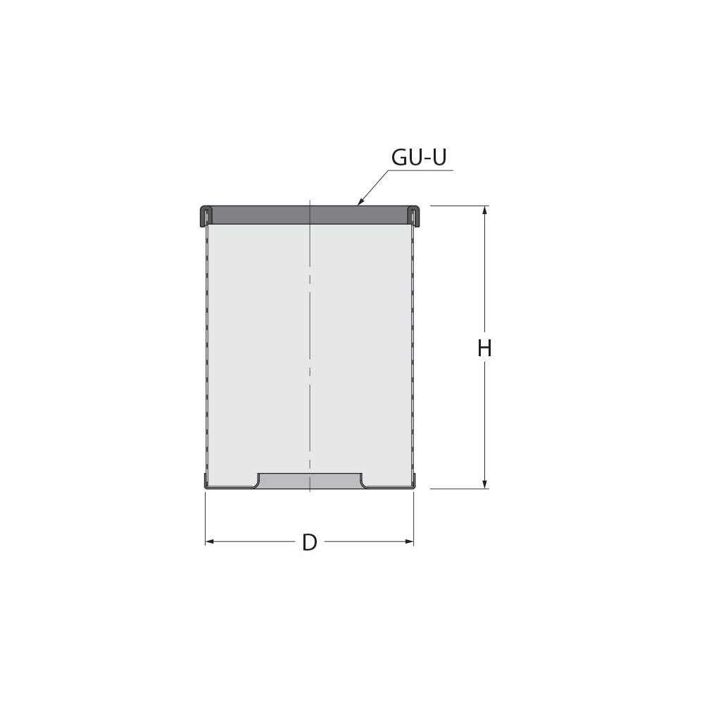 Technical Diagram: Guidi Stainless Steel Filter Basket For 1164 - 3/4 in - 1 in
