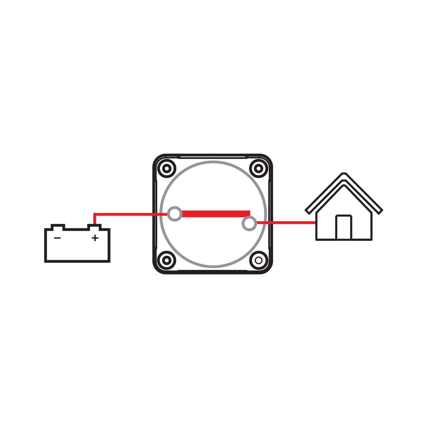 Technical Diagram: BEP Battery Switch Pro Installer EZ Mount Surface Mount Onlyon/off 48V Max. 400A Continuous