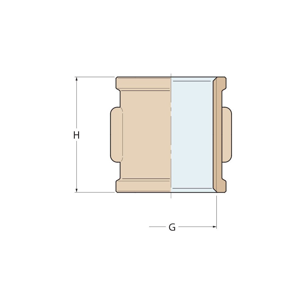 Technical Diagram: Guidi Brass Equal Socket F 4 in Technical Diagram: Guidi Brass Equal Socket F 4 in