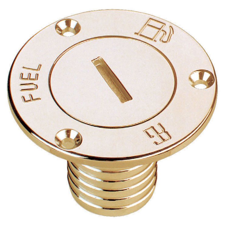 Guidi Chrome-Plated Brass Deck Fillers in FUEL FILL in 1 in 1/2 Guidi Chrome-Plated Brass Deck Fillers in FUEL FILL in 1 in 1/2