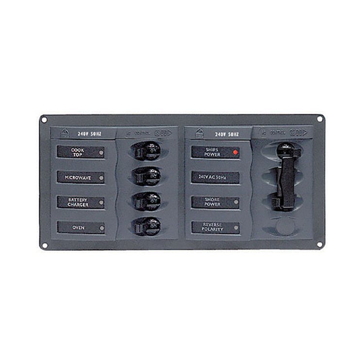 BEP Circuit Breaker Panel AC 230V 4X Single Pole 2 x 10A 2 x 15A 2X Double Pole 2 x 20A BEP Circuit Breaker Panel AC 230V 4X Single Pole 2 x 10A 2 x 15A 2X Double Pole 2 x 20A