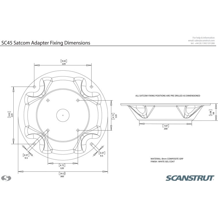Scanstrut Satcom Antenna Mounts