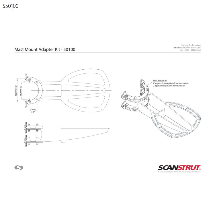 Scanstrut Mast Mounts Scanstrut Mast Mounts