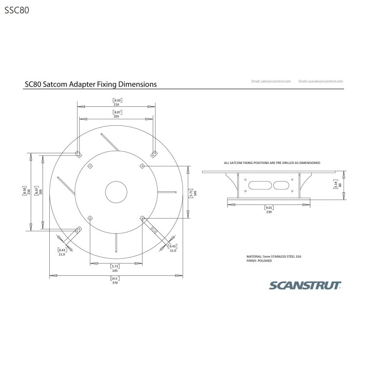 Scanstrut Satcom Antenna Mounts