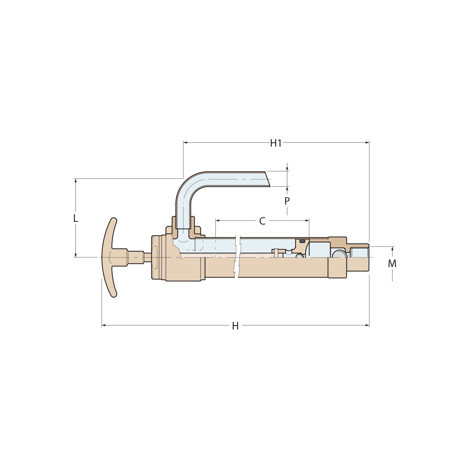 Technical Diagram: Guidi Brass Sump Oil Change Pump M14 x 1.5 mm Technical Diagram: Guidi Brass Sump Oil Change Pump M14 x 1.5 mm