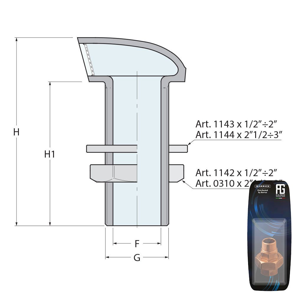 Technical Diagram: Guidi Vent Stainless Steel Net 1In Technical Diagram: Guidi Vent Stainless Steel Net 1In