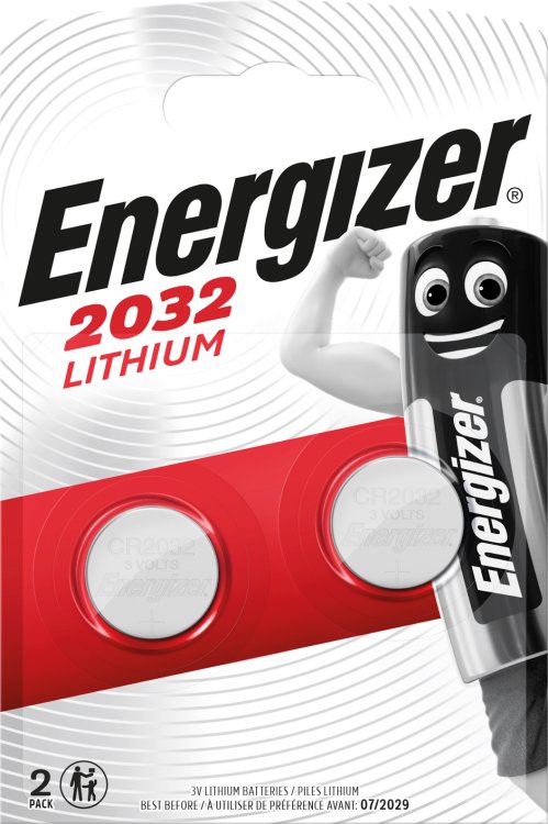 Energizer Lithium CR2032 FSBS Batteries - 2 Pack