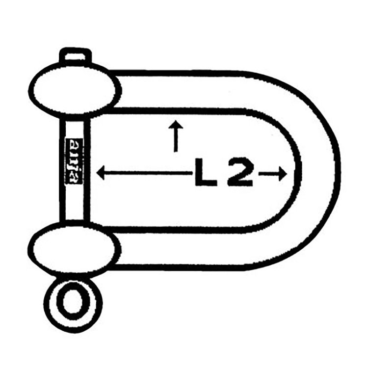 Talamex D-Shackles - Eye Bolt - Galvanized Talamex D-Shackles - Eye Bolt - Galvanized
