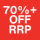 70%+ OFF RRP