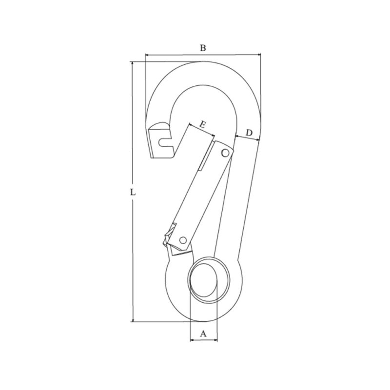 Carabiner With Eyelet And Locking Bar Barrus