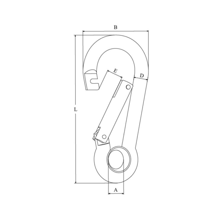 Talamex Carabiner With Eyelet And Locking Bar