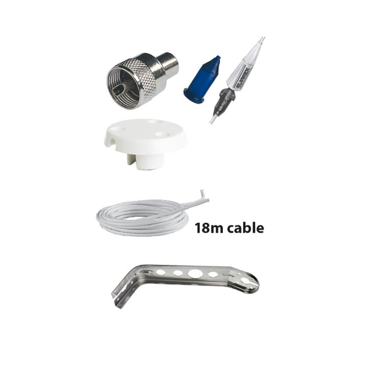 Glomex 0.9M Stainless Steel Whips - Full Kit