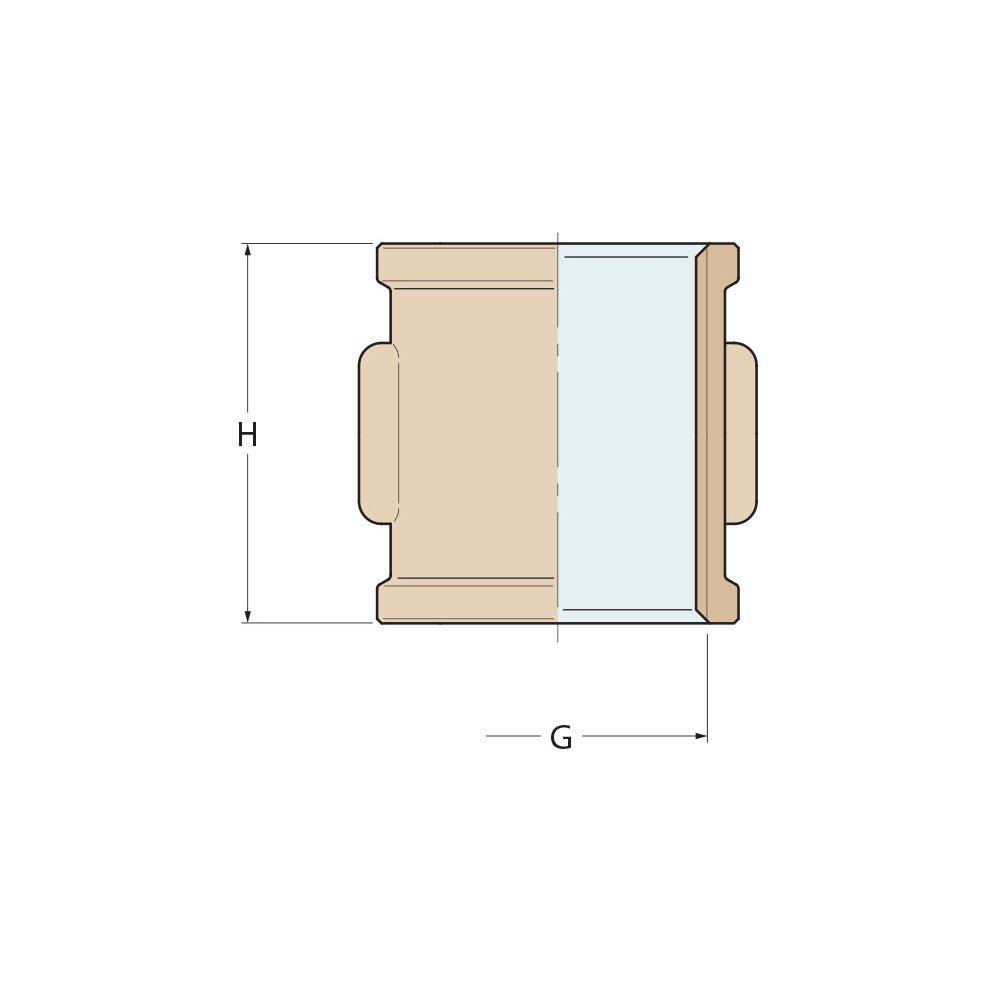 Technical Diagram: Guidi Bronze Equal Socket F 3 in Technical Diagram: Guidi Bronze Equal Socket F 3 in