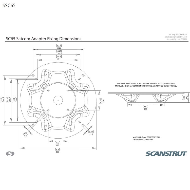 Scanstrut Satcom Antenna Mounts