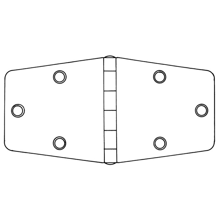 Talamex Hinge Rvs 151 X 74,5 X 2 mm