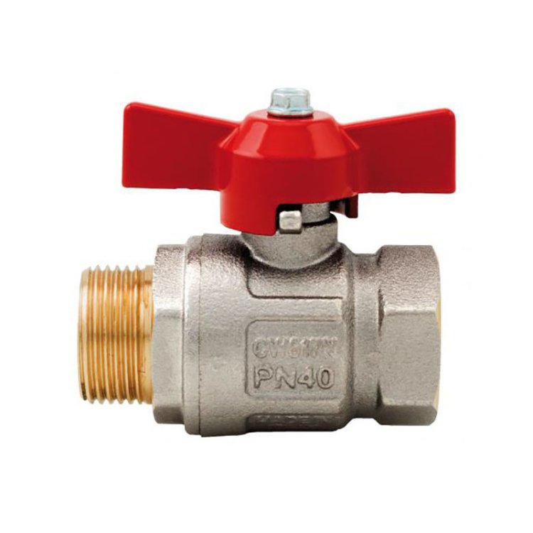 BlueGee Nickel Plated Brass Male/Female Tee Ball Valve 3/8 in