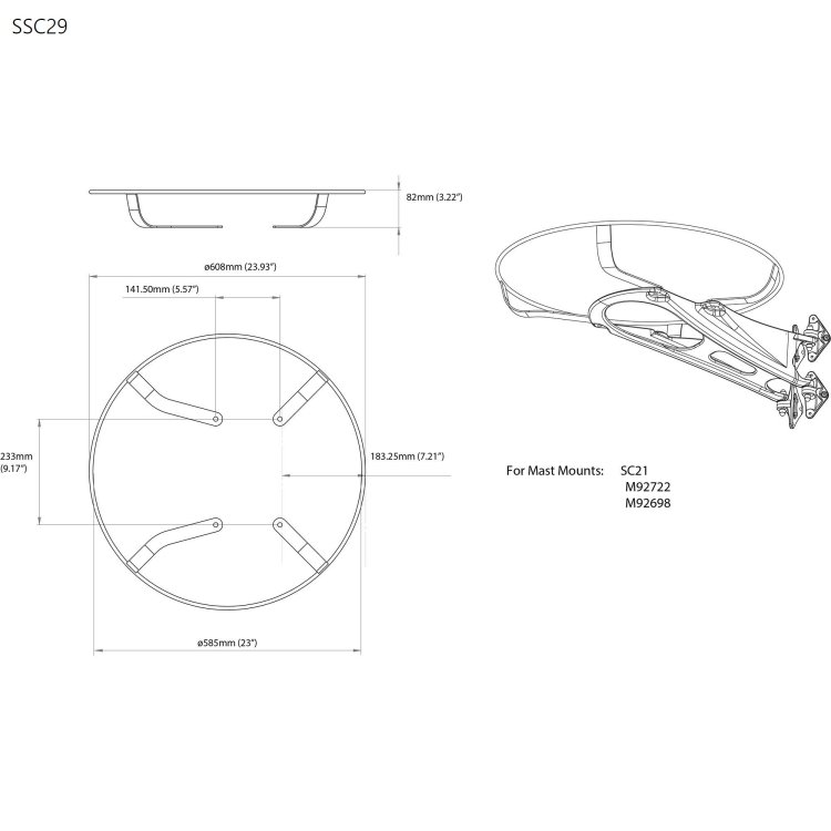 Scanstrut Mast Mounts Scanstrut Mast Mounts