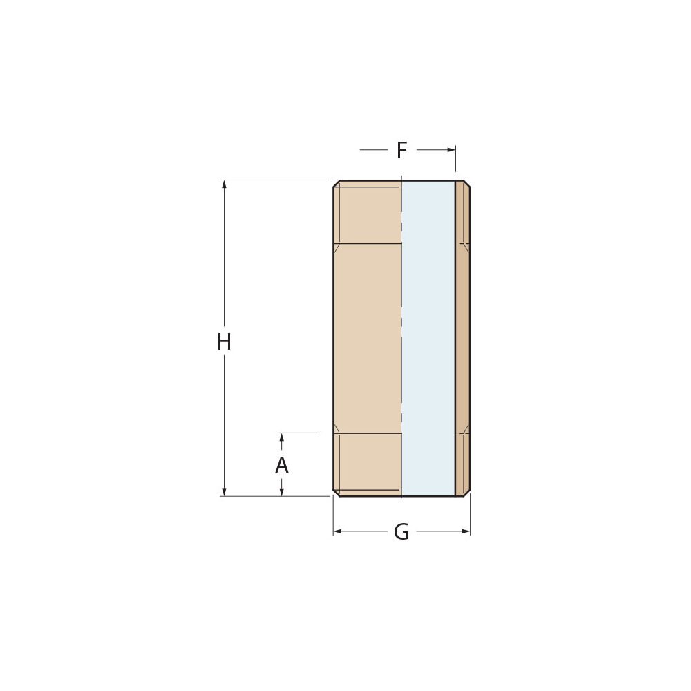 Technical Diagram: Guidi Brass Barrel Nipple Male 1/2 in x 60 mm