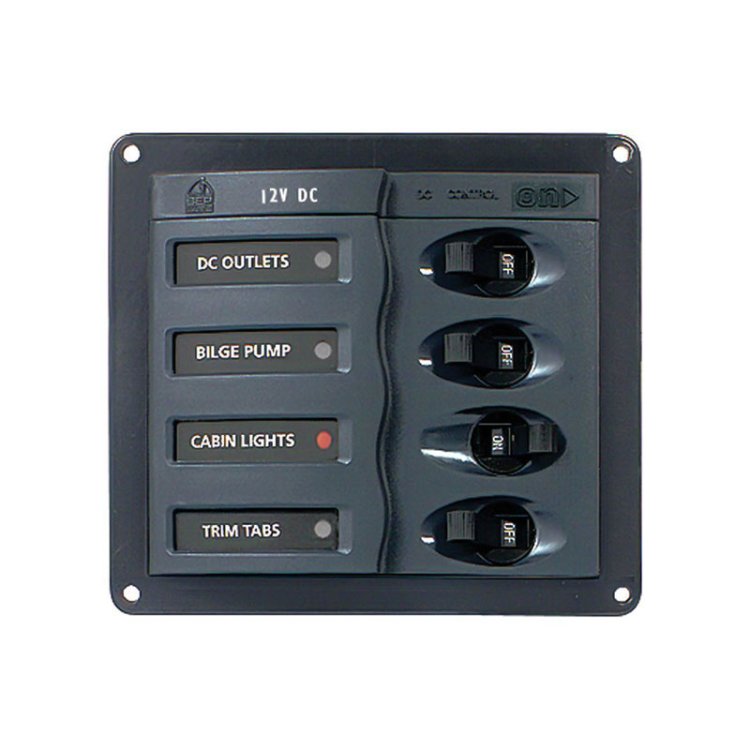 BEP DC Circuit Breaker Panel - 4 Circuits