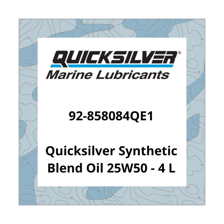 Quicksilver Synthetic Blend oil 25W50 - 4 Ltr Quicksilver Synthetic Blend oil 25W50 - 4 Ltr
